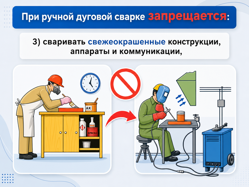 Требования охраны труда при выполнении ручной дуговой сварки (дополнение к ОТ-053) (приказ № 884н от 11.12.2020) — кадр 1
