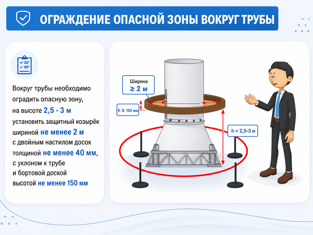 Правила по охране труда при работе на высоте. Дополнение 5: Требования по охране труда при выполнении работ на дымовых трубах; Требования по охране труда при работе на антенно-мачтовых сооружениях (обновлено: приказ N 782н от 16.11.2020) — кадр 1
